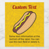 Hotdog Weinetikett (Einzelnes Label)