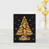 Hotdogs Christmas Tree farbenfrohe Lichter Funny F Karte (Gelbe Blume)