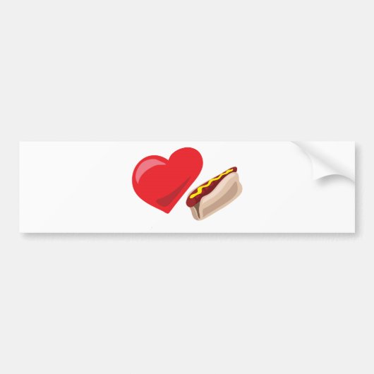 Hotdogs der Liebe! Kundengerecht: Autoaufkleber (Vorne)