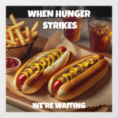 Hotdogs Fries Drink Restaurant Advert anpassen Fensteraufkleber (Blatt)