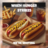 Hotdogs Fries Drink Restaurant Advert anpassen Fensteraufkleber (Blatt 2)