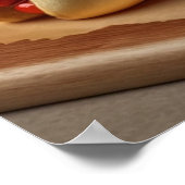 Hotdogs Fries Drink Restaurant Advert anpassen Poster (Ecke)