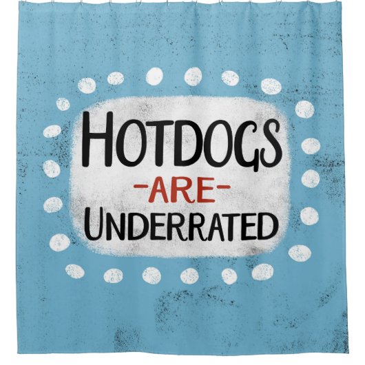 Hotdogs sind unterirdisch Duschvorhang (Vorderseite)