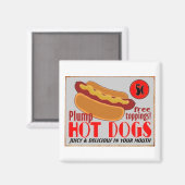 HotDogSign, Magnet (Vorderseite/Rückseite)