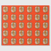 Hotdogwurst des Cartoon Geschenkpapier (Flach)