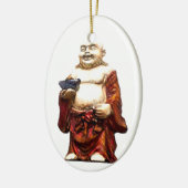 Hotei, das Buddha lacht Keramik Ornament (Links)
