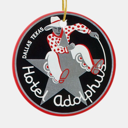 Hotel Adolphus, Dallas, Texas Keramik Ornament (Vorne)