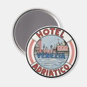 Hotel Adriatico in Venedig Magnet (Vorderseite/Rückseite)
