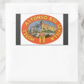 Hotel Alfonso Xiii Sevilla , Vintag Rechteckiger Aufkleber (Tasche)