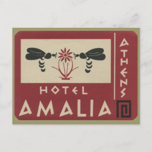 Hotel Amalia Athen Griechenland Vintage Reisebild Postkarte