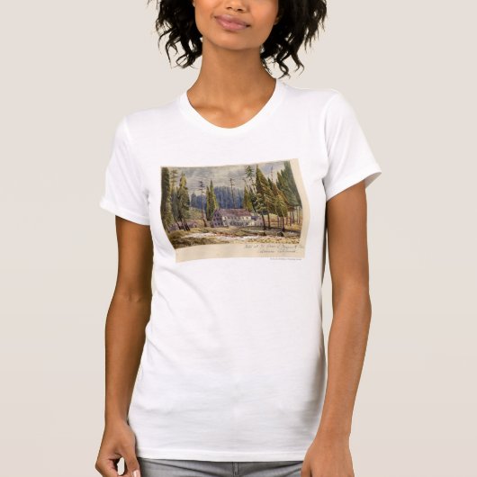 Hotel an der Waldung von Mamoth Bäumen T-Shirt (Vorderseite)