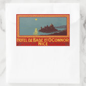 Hotel Bade und Connor (Nizza) Vector Rechteckiger Aufkleber (Tasche)