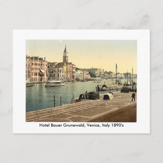 Hotel Bauer Grunewald, Venedig, Italien 18... Postkarte (Vorderseite)