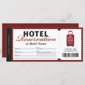 Hotel Bleibe Reservierungszertifikat Red Voucher (Vorne/Hinten)