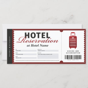 Hotel Bleibe Reservierungszertifikat Red Voucher