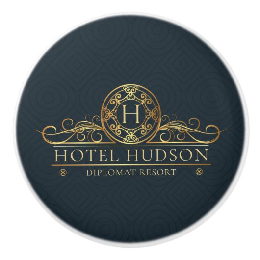 Hotel Branding Luxury Keramikknauf (Vorderseite)