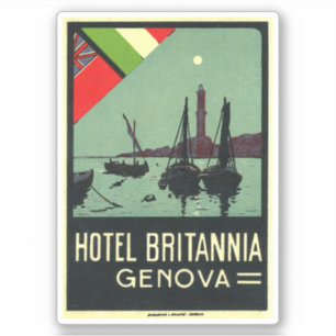 Hotel Briannia Genova Aufkleber