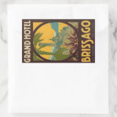 Hotel Brissago Rechteckiger Aufkleber (Tasche)