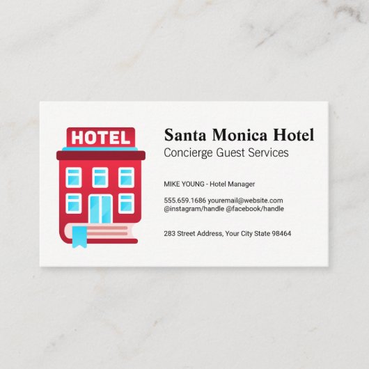 Hotel Buch Guide Logo Terminkarte (Vorderseite)