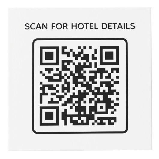 Hotel Business Logo QR Code Wifi Weitere Infotafel Würfel (Rechts)