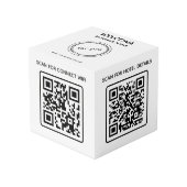 Hotel Business Logo QR Code Wifi Weitere Infotafel Würfel (Vorderseite Schrägansicht)