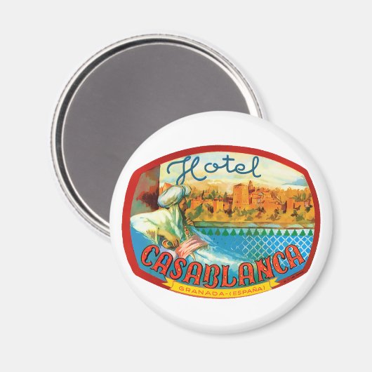 Hotel Casablanca Magnet (Vorderseite/Rückseite)