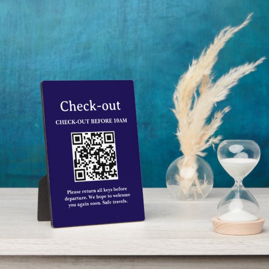 Hotel-Check-Out-QR-Code-Scan Fotoplatte (Seite)