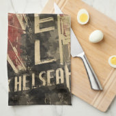 Hotel Chelsea Watercolor Kunst, Dichtung und Musik Geschirrtuch (Viertel Falte)