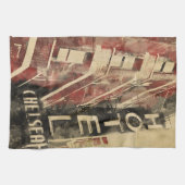 Hotel Chelsea Watercolor Kunst, Dichtung und Musik Geschirrtuch (Horizontal)