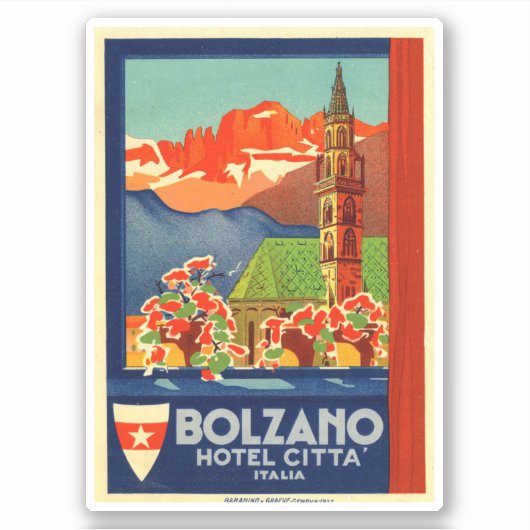 Hotel Citta Italy Bozen Sticker (Vorderseite)