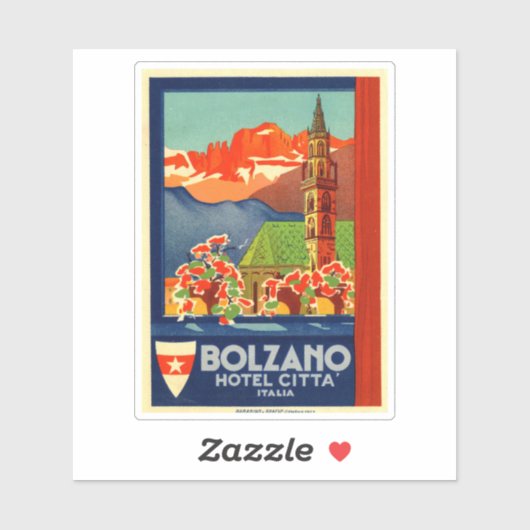 Hotel Citta Italy Bozen Sticker (Blatt)