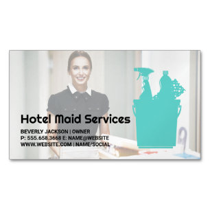 Hotel Cleaner   Maid-Services Magnetische Visitenkarte