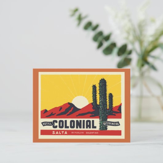 Hotel Colonial Postkarte (Stehend Vorderseite)