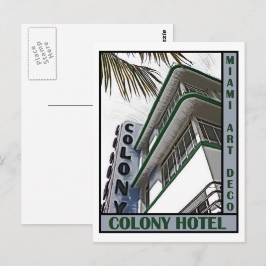 Hotel Colony Postkarte (Vorne/Hinten)