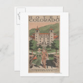 Hotel Colorado Travel Poster Postkarte (Vorne/Hinten)