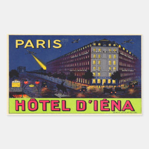Hotel d’Iéna Rechteckiger Aufkleber