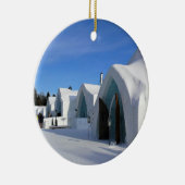 Hotel de Eeis, Quebec, Kanada Keramik Ornament (Rechts)