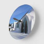 Hotel de Eeis, Quebec, Kanada Runde Wanduhr (Winkel)
