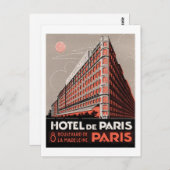 Hotel De Paris Postkarte (Vorne/Hinten)