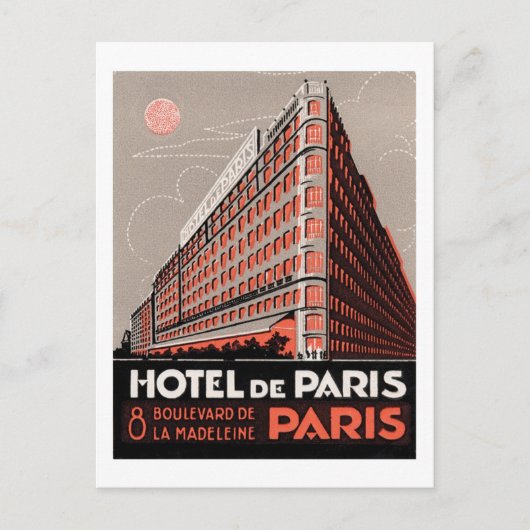 Hotel De Paris Postkarte (Vorderseite)
