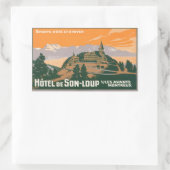 Hotel de son loup Montreux Schweiz Rechteckiger Aufkleber (Tasche)