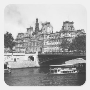 Hotel de Ville, 1882 Quadratischer Aufkleber