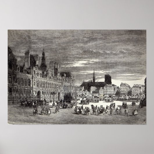 Hotel de Ville, Paris, 1847 Poster (Vorne)
