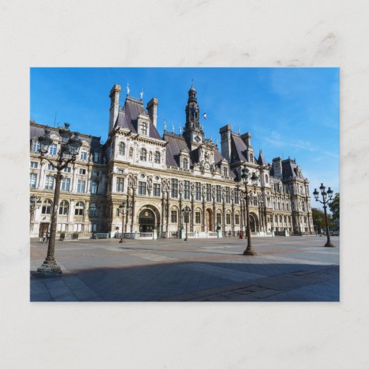 Hotel de Ville. Rathaus von Paris - Frankreich Postkarte (Vorderseite)