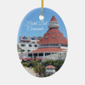 Hotel Del Coronado Oval-Verzierung Keramik Ornament (Vorne)