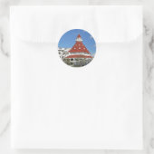 Hotel Del Coronado vom Strand Runder Aufkleber (Tasche)