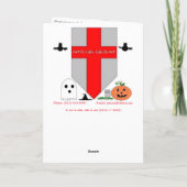 Hotel Duluth Covered Chairs & Tables Hallowe’en Karte (Rückseite)