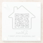 Hotel Erwärmung Gift | Personalisierter QR-Code fü Glasuntersetzer (Rückseite)