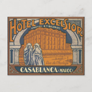 Hotel Excelsior Casablanca (Marokko), Vintage Postkarte