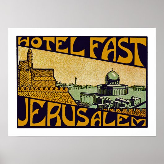 Hotel Fast Jerusalem Poster (Vorne)